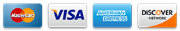 Visa, Mastercard, Discover, American Express
